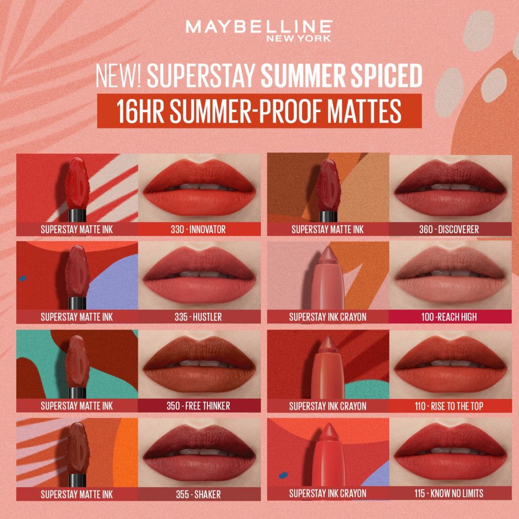 Maybelline launches new Superstay Matte Ink Summer Spiced – look your sun-kissed Collection Millennial for Manila