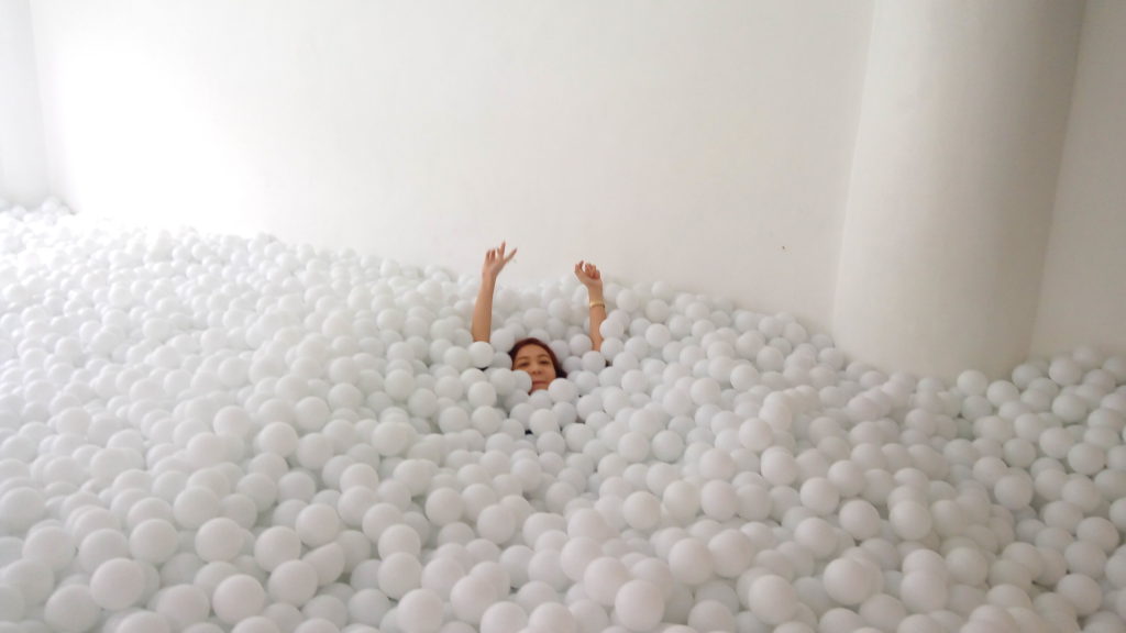 I had a hard time getting up from the ball pit. Haha! Send help.